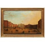 J PAUL, 19THE CENTURY, A BUSY STREET SCENE, NOTTINGHAM Oil on canvas. Unsigned 47cm x 75cm