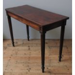 A GOOD GEORGE IV MAHOGANY SIDE TABLE, IN THE MANNER OF GILLOWS, CIRCA 1825, the rectangular top with