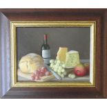 GERALD NORDEN (1912-2000), STILL LIFE OF BREAD AND CHEESE Oil on board Signed lower left hand