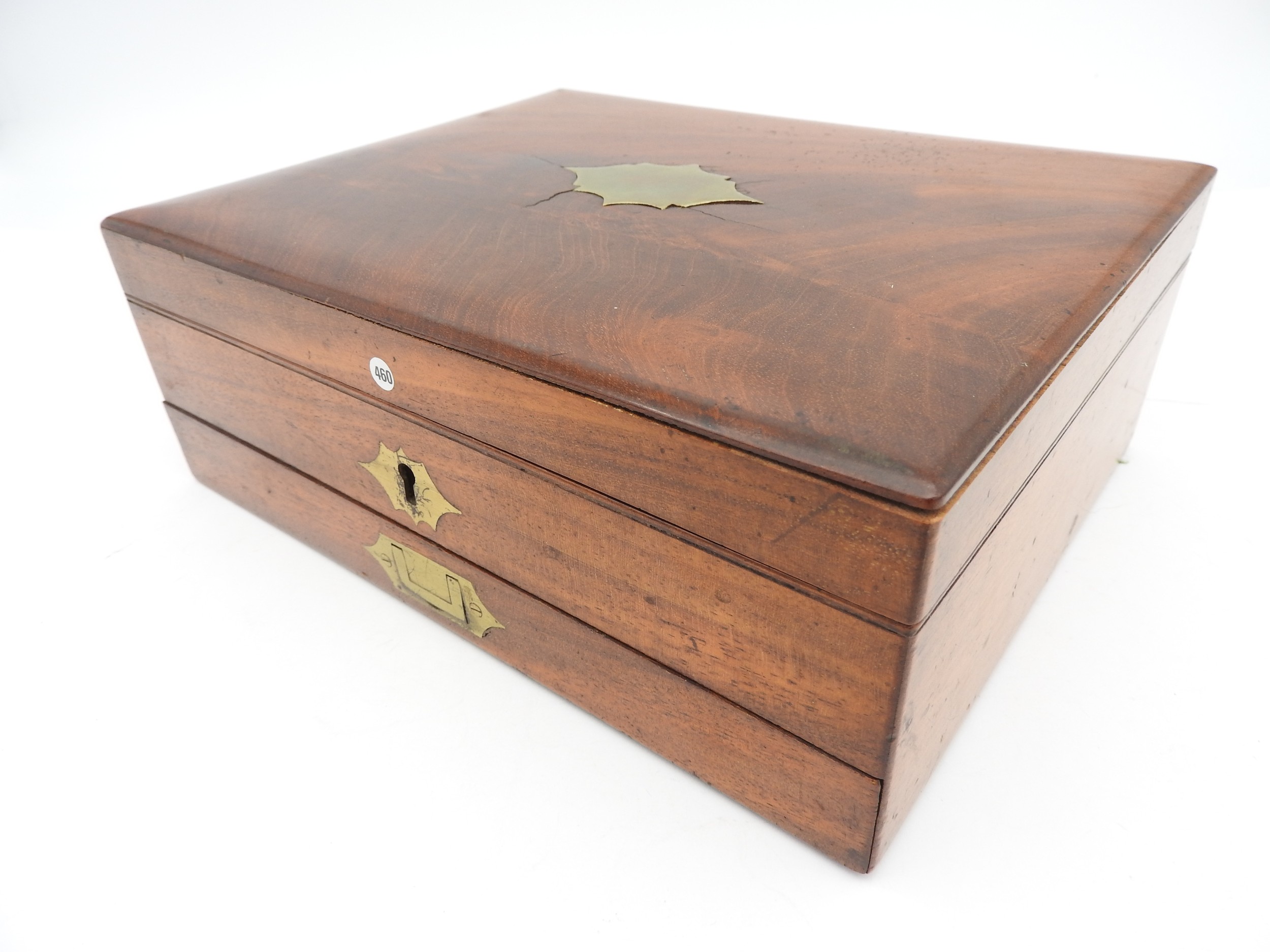 A 19TH CENTURY WINDSOR AND NEWTON MAHOGANY ARTIST'S BOX , CIRCA 1870, the hinged lid inset with - Image 2 of 2