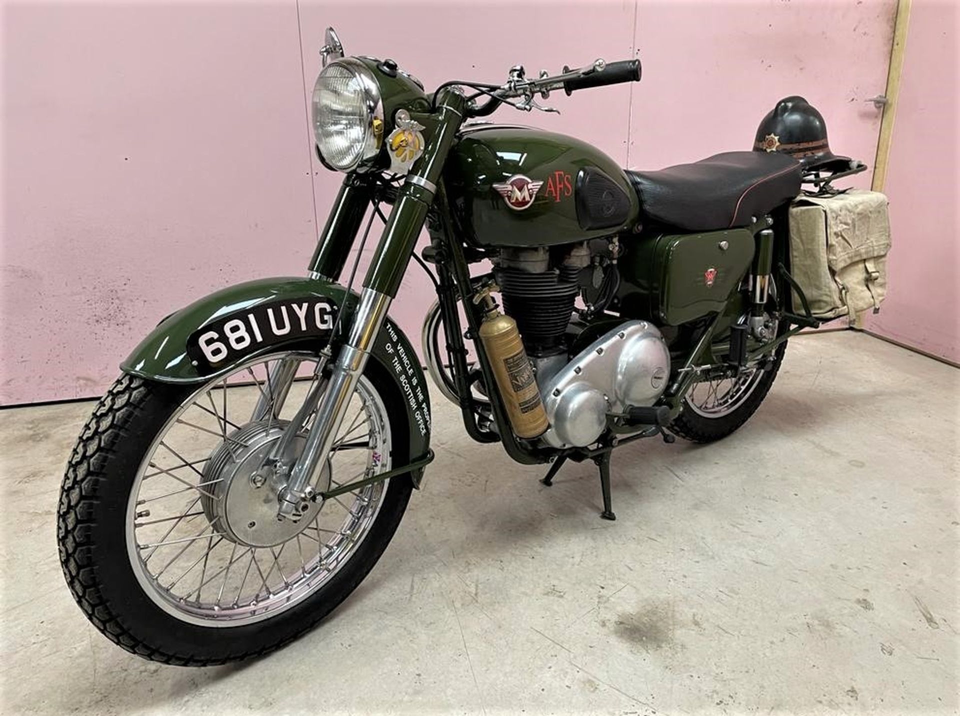 1960 MATCHLESS G3/L 350C AUXILIARY FIRE SERVICE MOTORCYCLE Registration Number: 681 UYG Frame