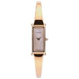 GUCCI, A GOLD PLATED LADIES WRISTWATCH Signed Mother of Pearl dial, the model 1500P with quartz