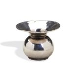 A MINIATURE SPITTOON, DUTCH C.1740. A typical 18th century shaped spherical body with wide flared
