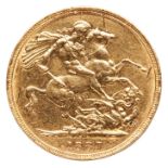 AN 1887 GOLD JUBILEE HEAD SOVEREIGN PROVENANCE: The Dr. Christopher Morris Collection, Shropshire