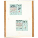 MUHAMMAD ALI V HENRY COOPER: A PAIR OF TICKETS FOR THE FAMOUS 1969 BOUT at Arsenal Stadium,