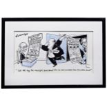 MICHAEL CUMMINGS KNOWN AS ‘CUMMINGS’; A CARTOON DEPICTING LEW GRADE RUNNING INTO THE OFFICE OF