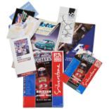 A FOLDER OF MOTORING EPHEMERA INCLUDING A BRITISH GRAND PRIX POSTER 1991, an NEC International Motor