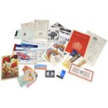 ASSORTED VINTAGE TRAVEL EPHEMERA INCLUDING 1950s FLIGHT TICKETS, baggage labels etc, various