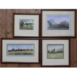 FOUR VILLAGE SCENE WATERCOLOURS BY TIM NASH (BRITISH, 20TH CENTURY), all signed in lower right