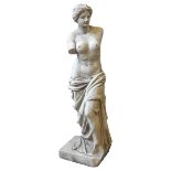 A VINTAGE GARDEN STATUE, MID 20TH CENTURY, based on the Venus de Milo