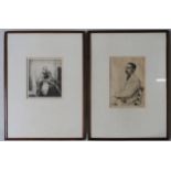 FRANCIS H. DODD (1874-1949) TWO PORTRAIT ETCHINGS, both signed by the artist in lower right