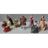 A ROYAL DOULTON LIMITED EDITION FIGURINE COLLECTION OF HENRY VIII AND HIS SIX WIVES, CIRCA 1992,