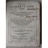 THOMAS TAYLOR, 'CHRIST'S COMBATE & CONQUEST', 1618, leather bound volume, printed by Cantrell