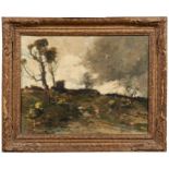 WILLIAM ALFRED GIBSON (1866-1931) 'THE APPROACHING STORM', oil painting on canvas, signed bottom