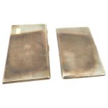 TWO VINTAGE SILVER CIGARETTE CASES, both with engine turned decoration, one marked sterling