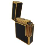 A DUPONT LIGNE 2 GOLD PLATED AND CHINESE LACQUER CIGARETTE LIGHTER , the base stamped with serial