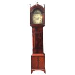 A LATE 18TH / EARLY 19TH CENTURY MAHOGANY LONGCASE CLOCK,