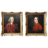 THOMAS BEACH (1738-1806) PAIR OF PORTRAIT OIL PAINTINGS ON CANVAS, 1775 depicting the Rt Hon.