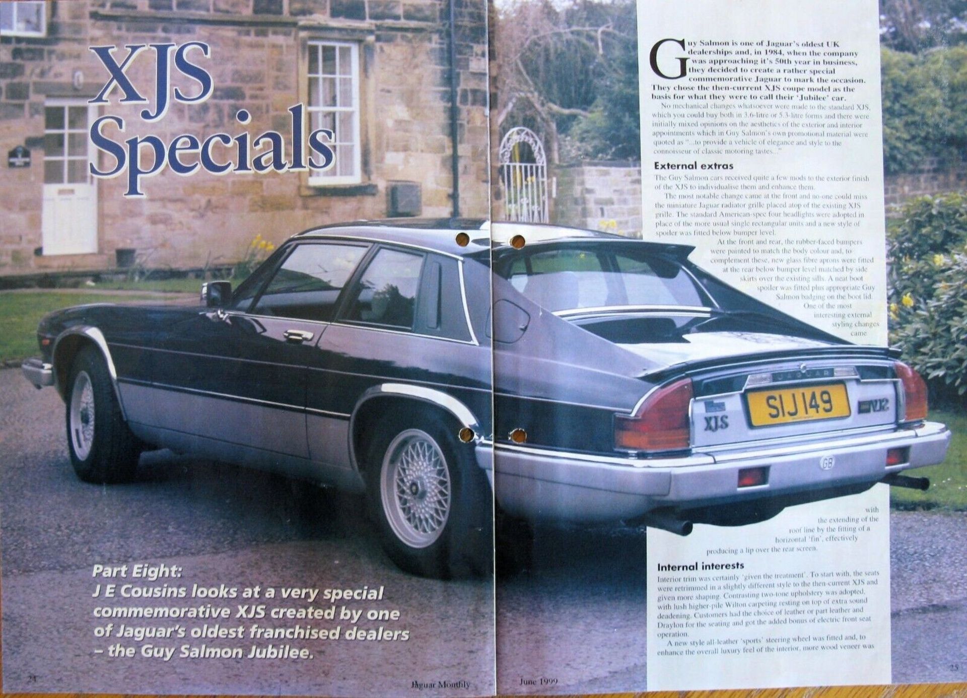 1987 JAGUAR XJS - GUY SALMON JUBILEE EDITION Registration Number: SIJ 149 Chassis Number: - Bild 13 aus 13