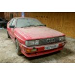 1986 AUDI QUATTRO Registration Number: D879 RKJ Chassis Number: WAUZZZ85ZHA900226 A product that