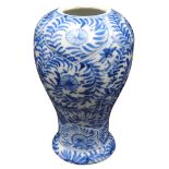 A BLUE AND WHITE MEIPING VASE, QING DYNASTY, LATE 18TH / EARLY 19TH CENTURY