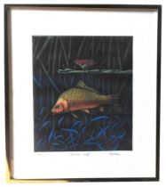 MARK MILLMORE (b.1956) 'CRUCIAN CARP' LIMITED PRINT, signed and numbered 57/100 29 x 25 cm