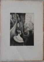 EDOUARD JOSEPH GOERG (1893-1969) 'THE MUSIC HALL' ETCHING, signed and numbered 10/80 in lower right,