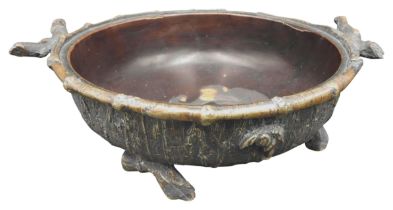 A JAPANESE BRONZE CENSER, LATE MEIJI/TAISHO, of naturalistic bamboo form, the interior decorated