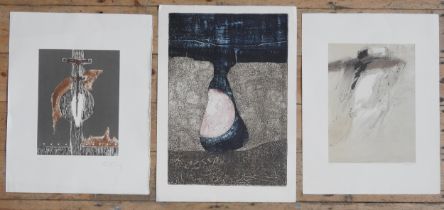 THREE UNFRAMED LIMITED EDITION SPANISH LITHOGRAPHS, LATE 20TH CENTURY, one signed and dated Jose