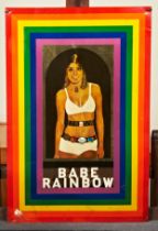 PETER BLAKE (b.1932) 'BABE RAINBOW' COLOUR SERIGRAPH ENAMEL ON TIN (1968), with annotated