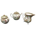 A CHINESE FAMILLE ROSE PART BACHELOR'S TEA SERVICE, QING DYNASTY, 19TH CENTURY, comprised of