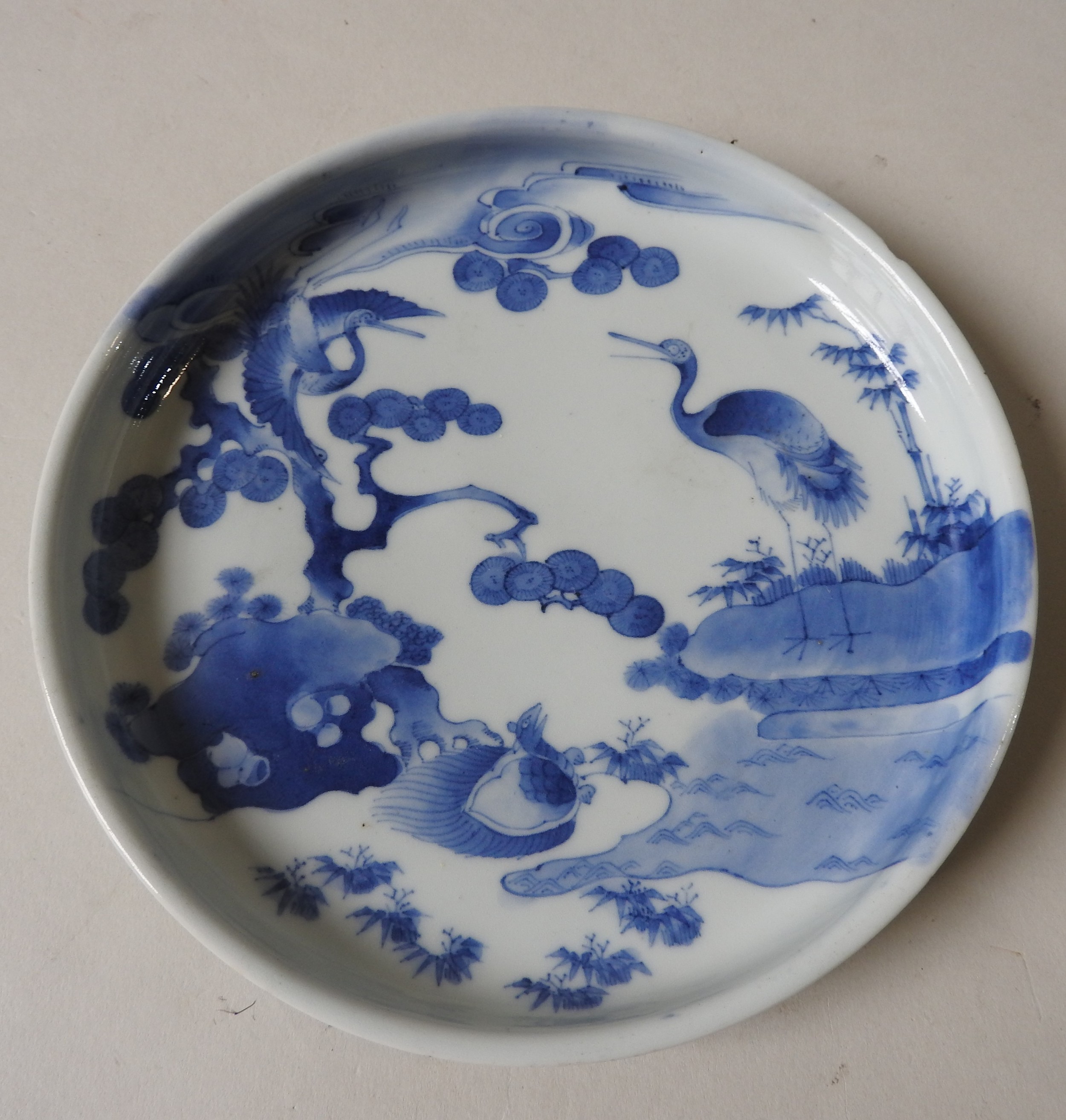 A CHINESE KANGXI CHARGER, damaged, two 18th century blue and white export plates, two other 18th - Image 3 of 4