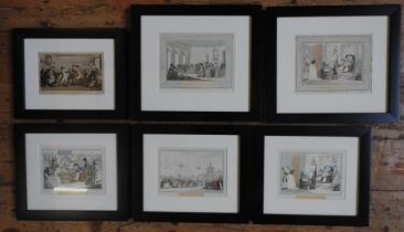 A GROUP OF FIVE 'COMFORTS OF BATH' COLOUR PRINTS,AND ONE OTHER