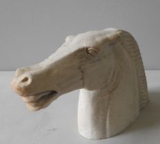 HILDEGARDE SNOW DAFFIN (1904-1975) A STYLISED PLASTER BUST OF HORSE'S HEAD 17 cm high