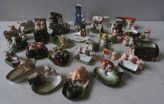 A LARGE COLLECTION OF GERMAN FAIRING PIG ORNAMENTS, EARLY 20TH CENTURY, the lot comprised of