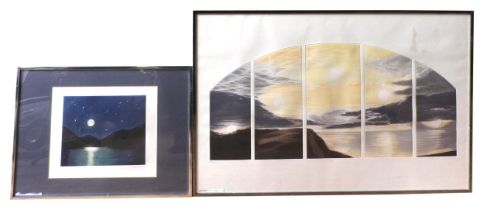 SUSAN JAMESON (b.1944) 'NIGHT' & 'SUN' LIMITED PRINTS, signed and numbered 'Night' 24 x 30 cm '