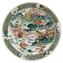 A LARGE KANGXI FAMILLE VERTE DISH KANGXI PERIOD (1662-1722)