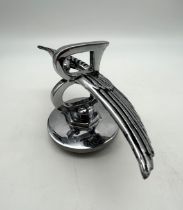 BENTLEY WINGED 'B' CHROME RADIATOR MASCOT Nickel-plated brass, mounted on round spinning radiator