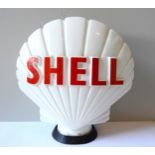 SHELL PETROL PUMP GLOBE With damage as indicated in images.