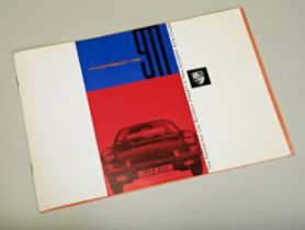 1965 PORSCHE 911 SALES BROCHURE Original Porsche factory item in English, 12 pages, in black/white