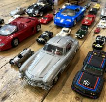 COLLECTION OF 1950S - 1990S SPORTS AND SUPERCAR MODELS Up to 1:12 scale and including models by