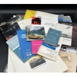 A COMBINED LOT OF 1950S - 90S BRITISH CAR BROCHURE AND MANUALS 80+ in total, including duplicates,