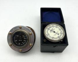 ELLIOTT BROTHERS SPEED INDICATOR Early 1900s, serial number 11773. Engraved 'G.Jutting' to its base.