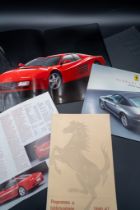 1991 FERRARI 512TR BROCHURE, AND RELATED ITEMS A4 format Ferrari gloss colour brochure, in woven