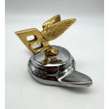 BENTLEY FLYING 'B' BRASS RADIATOR MASCOT Brass, mounted on base. Length of 95mm, height of 59mm (