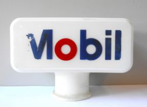 MOBIL PETROL PUMP GLOBE Original lozenge-shaped glass petrol pump globe with Mobil logo. Glass in