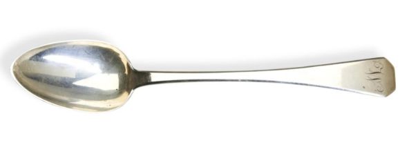 A COFFIN END BASTING SPOON, LONDON 1823. An uncommon "Coffin End" basting spoon made by Jonathan