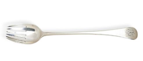 A SALAD FORK, CHRISTIAN KER REID, NEWCASTLE C.1798. An Old English pattern salad fork with an