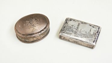 A NIELLO SNUFF BOX, MOSCOW C.1839. AND AN UNMARKED, POSSIBLY SCANDINAVIAN, BOX. Russian Box 8.5