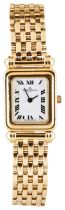 BAUME AND MERCIER REF MVO 45115 AN 18CT GOLD LADIES MANUALLY WOUND WRISTWATCH signed white dial with